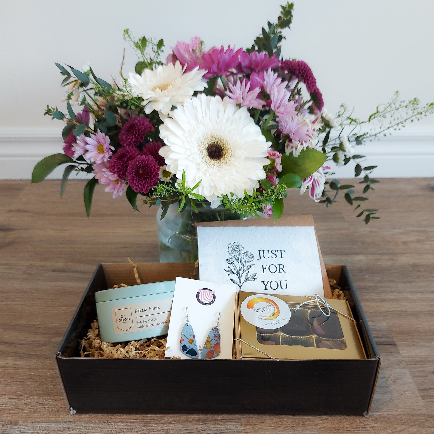 Flowers and gift