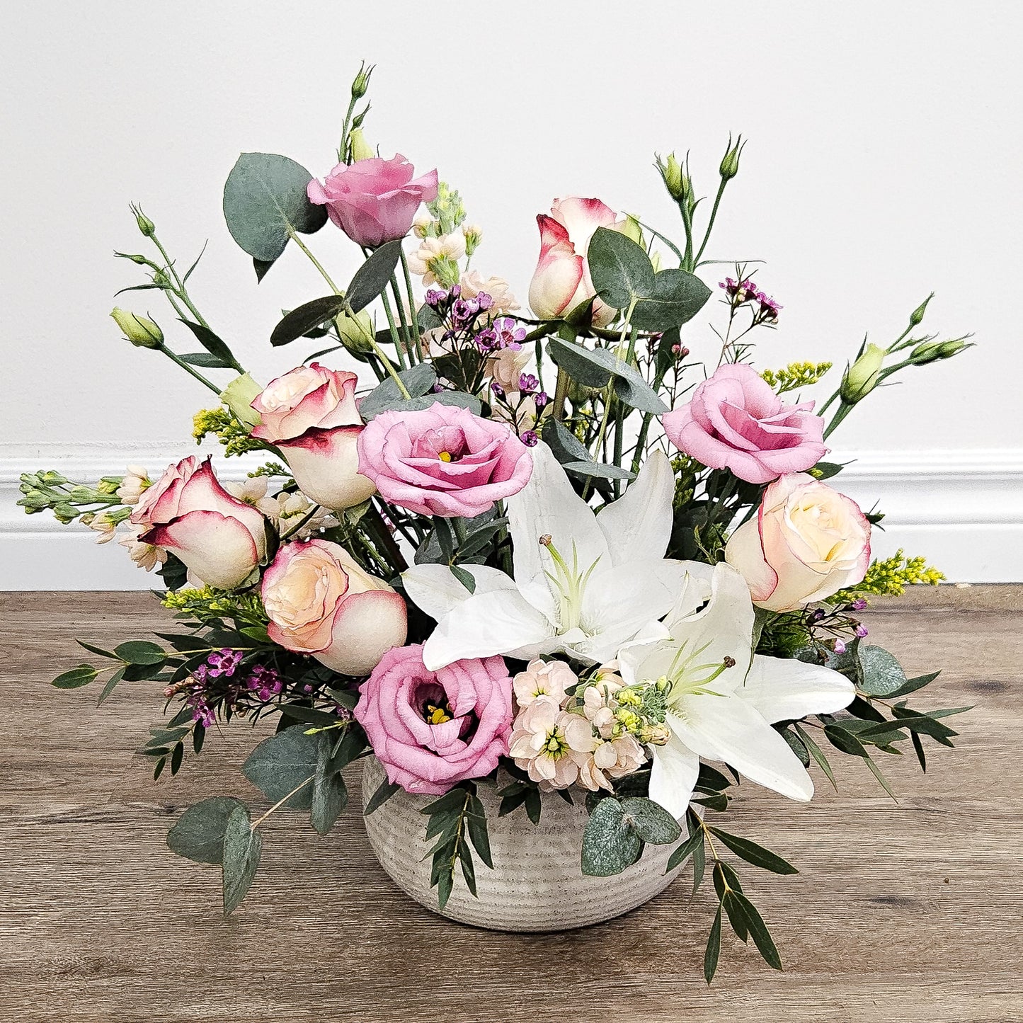 Flowers in ceramic vase