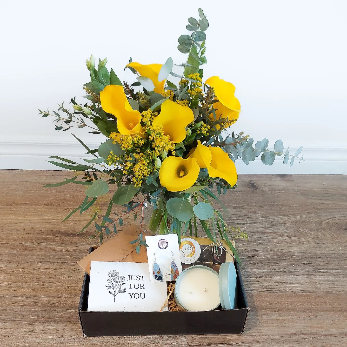 Fresh flowers and gift