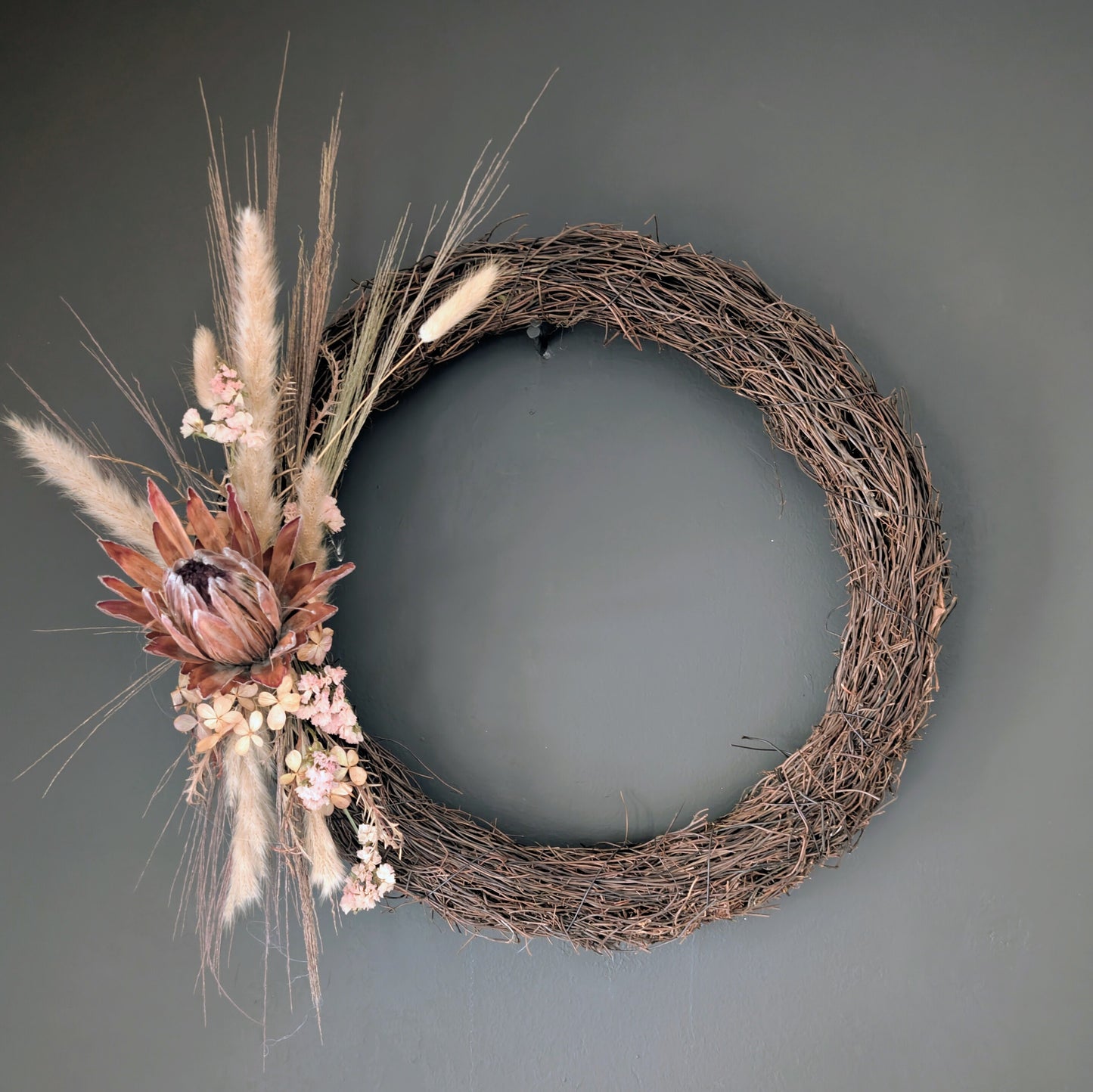 Christmas wreath dried flowers