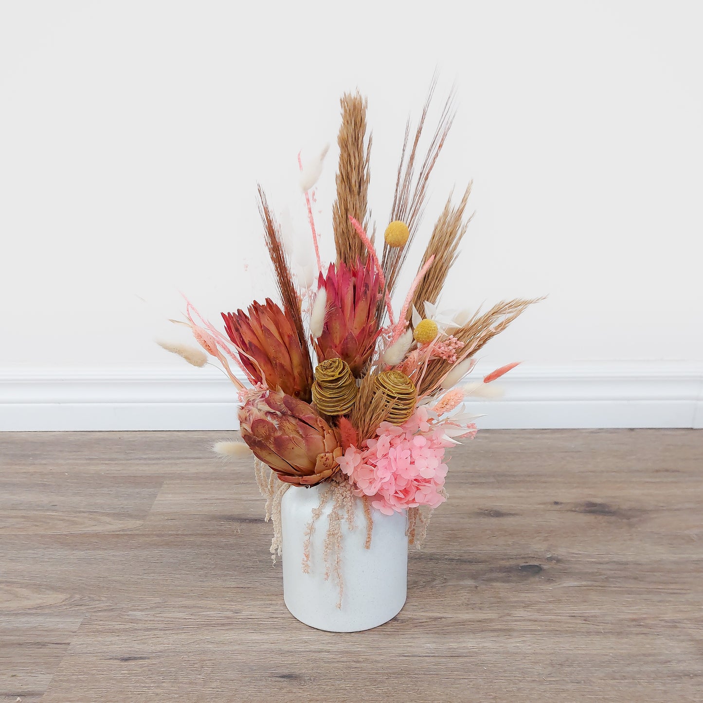 Large dried floral arrangement