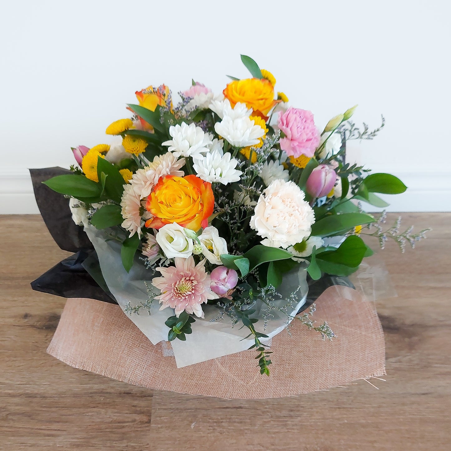 flowers arranged in a box