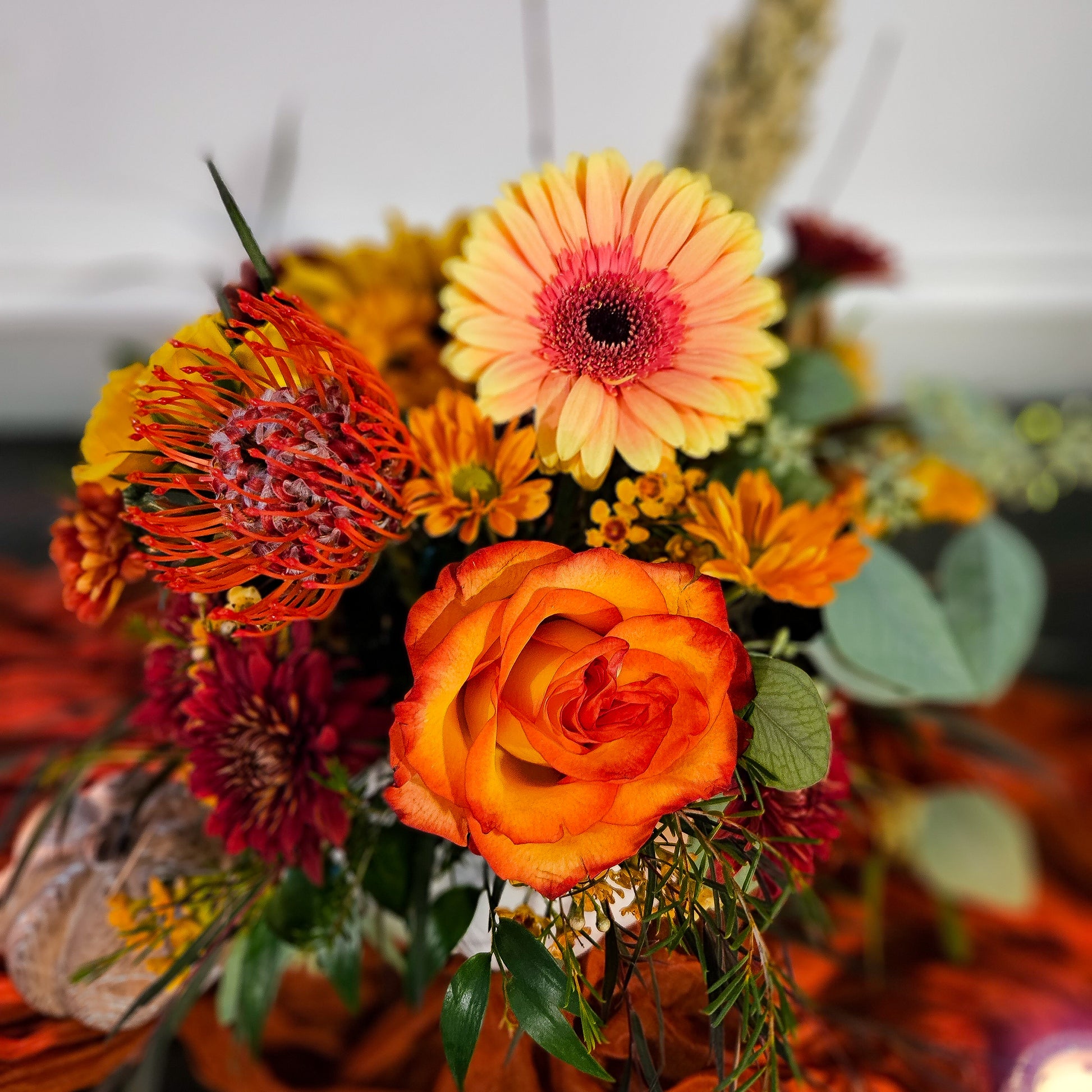 Roses sunflowers gerbera daisies 