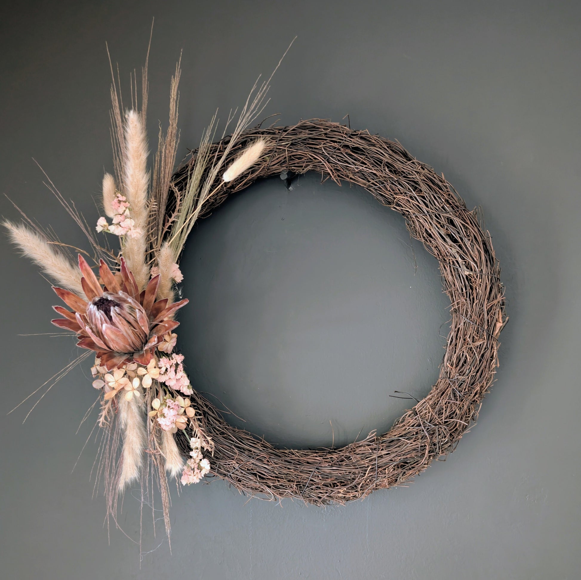 Christmas wreath dried flowers