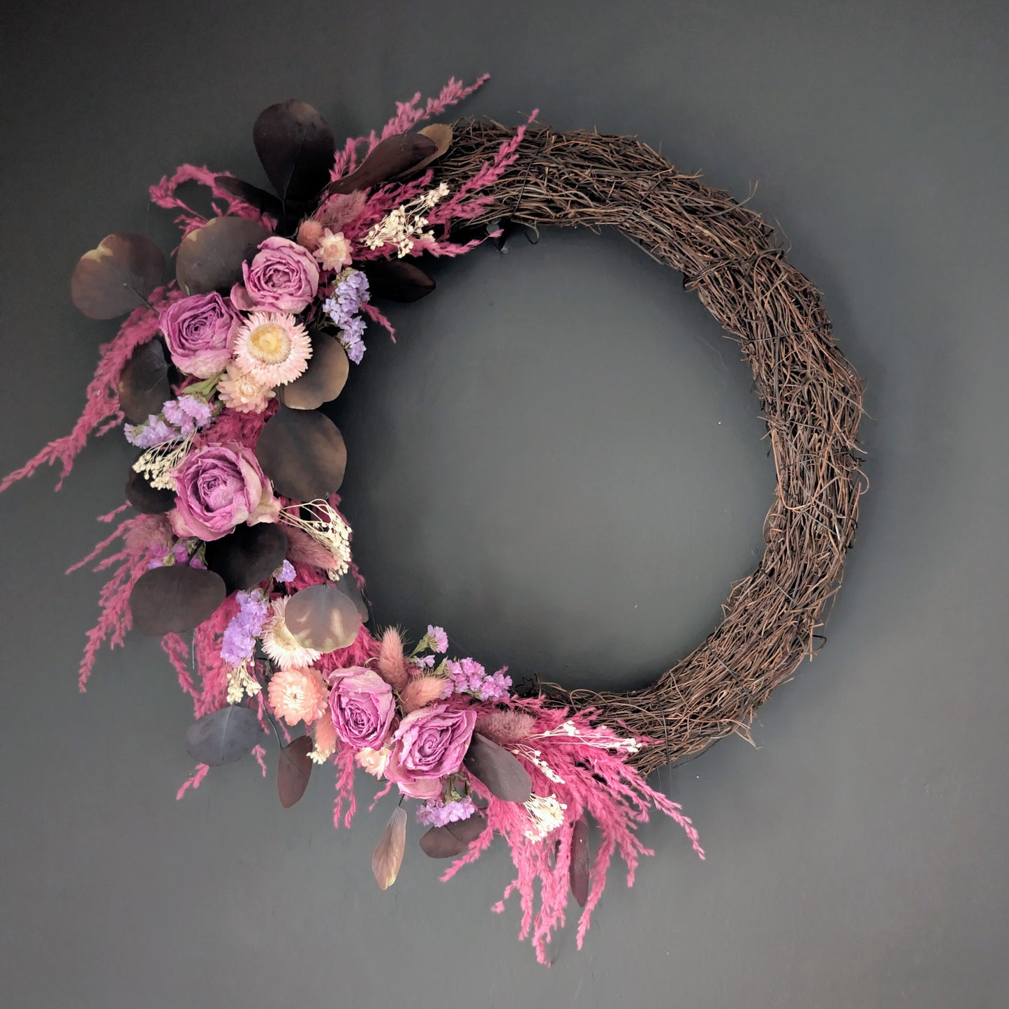 Pink Holiday wreath