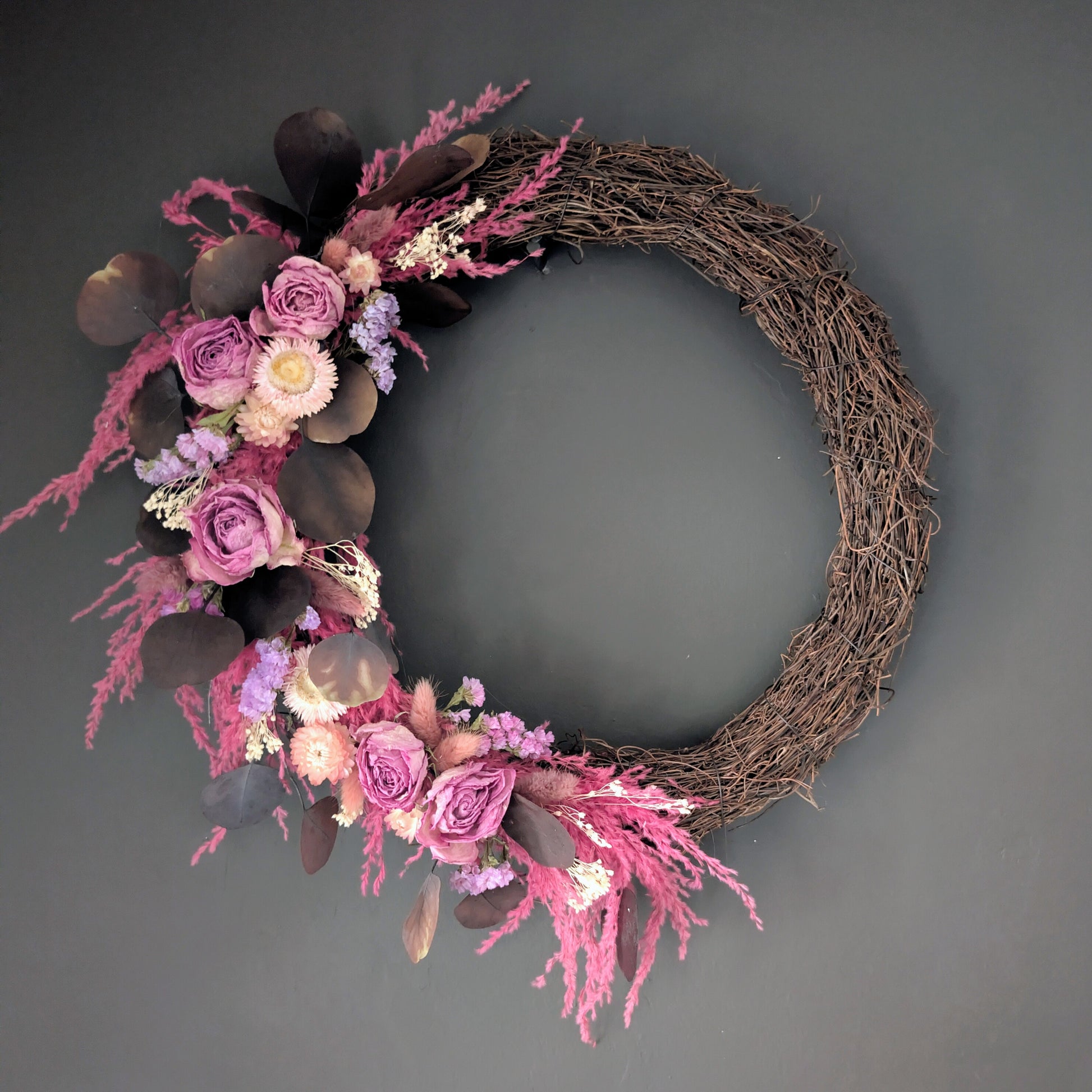 Pink Holiday wreath