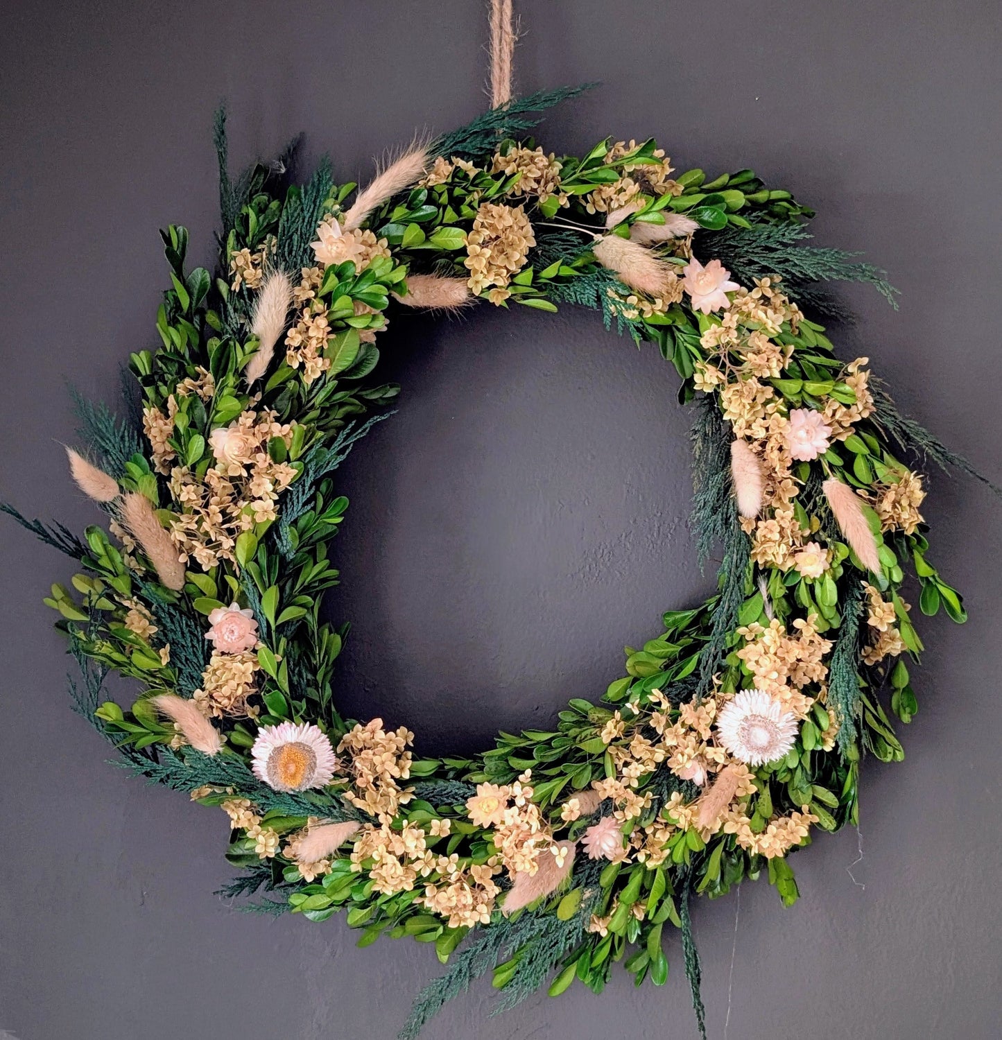 Dried flower Christmas Holiday wreath
