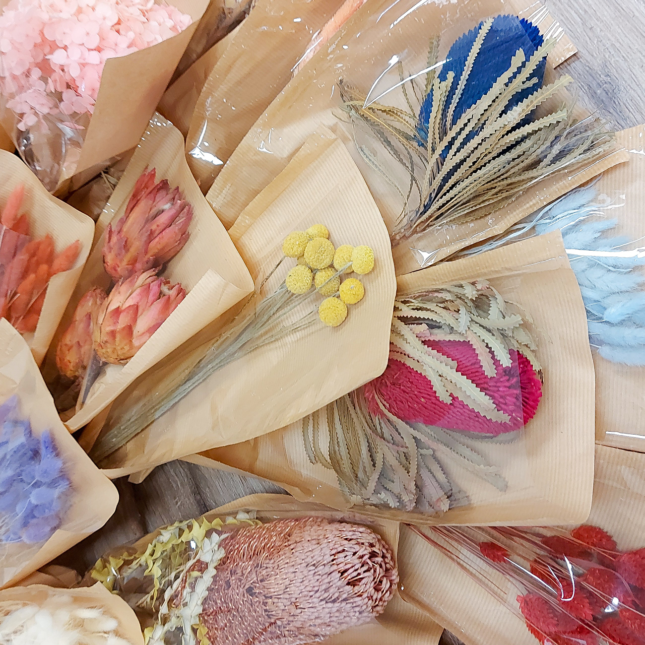 Mixed dried flowers